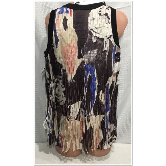DKNY Printed Shredded Laser Cut Tank (C2) - Picture 4 of 6